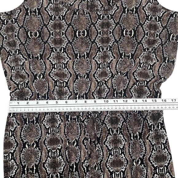 Calvin Klein Snakeskin Mob Wife Glam Drawstring Straight Leg Jumpsuit SZ 14 - Picture 10 of 14